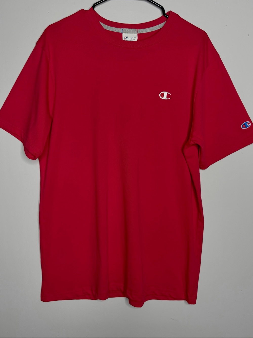 Champion Red Crewneck Short Sleeve Tee Shirt